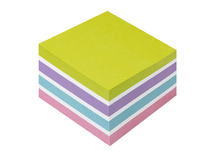 Memoblaadjes - zelfklevend - pastelkleuren - 75 x 75 mm - blok van 450 vellen