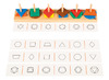 Spel - kleur en vorm - Zesmaster II - geometrisch vormen - analyse - per spel
