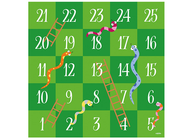 Matten - speelmat - ladderspel - 200 x 200 cm - vinyl - per stuk