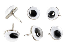Wiebelogen - rond - met pin - 1 cm diameter - decoratie - set van 25