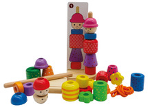 Kleur en vorm - nabouwen - Gogo Toys - poppentoren - hout - per spel