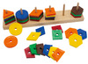 Spel - kleur en vorm - Zesmaster II - extra opzetblokken - geometrische vormen - analyse - per spel