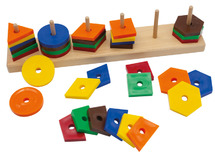Spel - kleur en vorm - Zesmaster II - extra opzetblokken - geometrische vormen - analyse - per spel