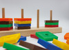 Spel - kleur en vorm - Zesmaster II - extra opzetblokken - geometrische vormen - analyse - per spel
