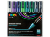 Stiften - verfstiften - Posca - PC5M - koude kleuren - set van 8 assorti