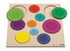 Puzzel - kleur en vorm - reliëfpuzzel - regenboog - hout - per stuk