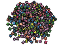 Kralen - letterkralen - neon - alfabet - set van 300 assorti
