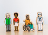 Speelgoed - figuren - Freckled Frog The Village People - mensen in het dorp - hout - set van 42