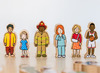Speelgoed - figuren - Freckled Frog The Village People - mensen in het dorp - hout - set van 42