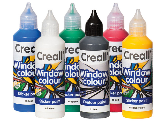 CREALL WINDOW COLOUR - STARTER SET - ASS 6 X 80 ML