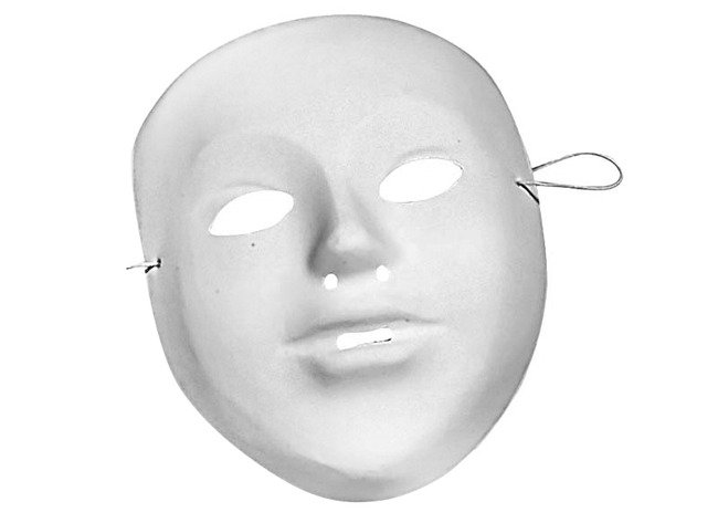 Maskers - plastic - gezicht - kinderen - set van 12