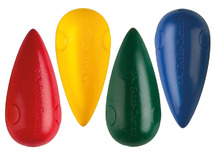 Waskrijt - Faber-Castell - druppelvorm - set van 4 assorti