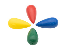 Waskrijt - Faber-Castell - druppelvorm - set van 4 assorti