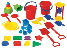 Zand - zandbakset - EDX Education - kleurrijke accessoires - assortiment van 30