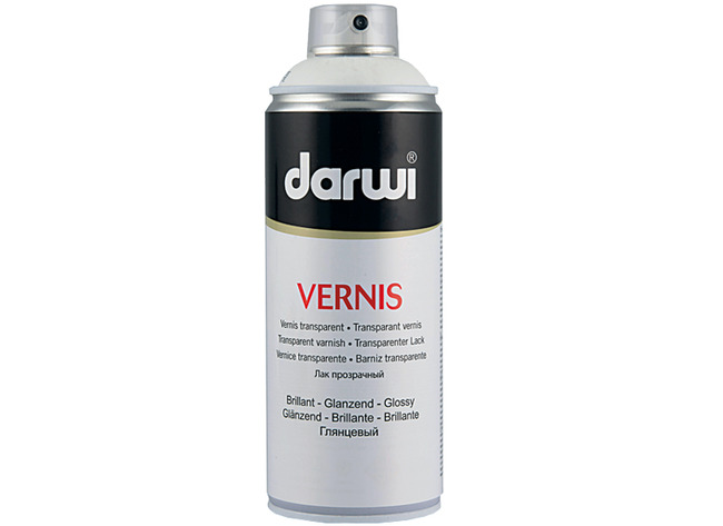 Vernis - spray - Darwi - glanzend - 400 ml - per stuk