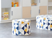 Zitkussen - Poef - klein - driehoekjes - per stuk