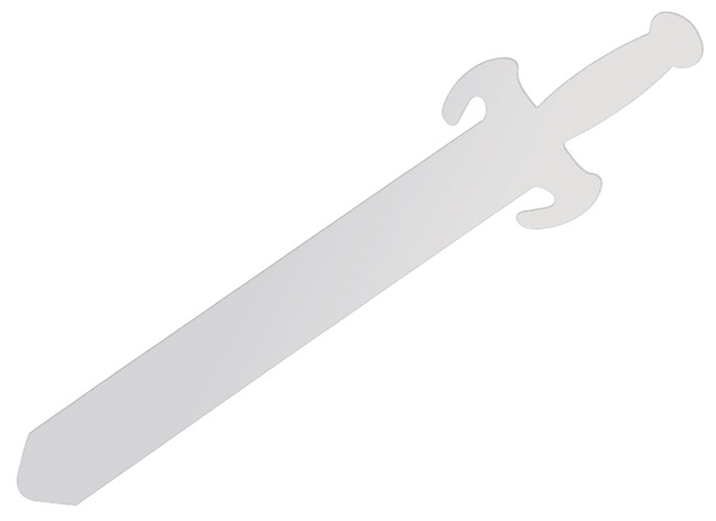 Figuren - karton - zwaard - ridder - blanco - set van 6