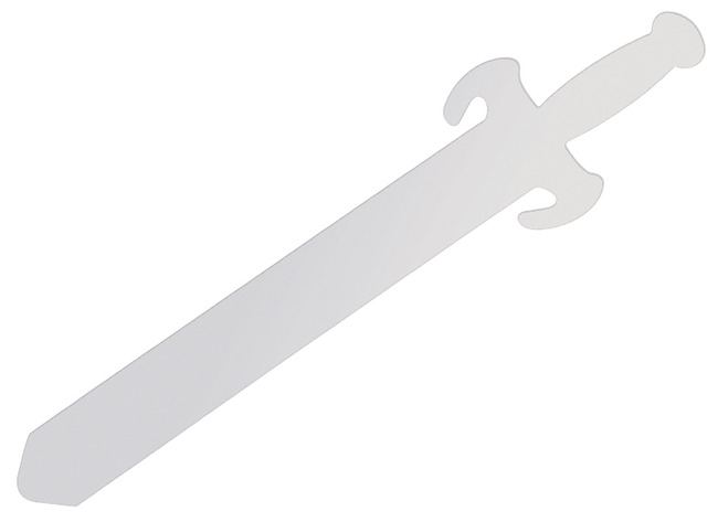Karton - zwaard - ridder - blanco - set van 6