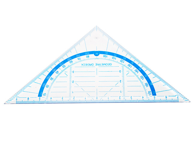 Latten - geodriehoek - Astra - kunststof - 14 cm - per stuk