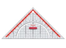 Latten - geodriehoek - Maped Technic - kunststof - 26 cm - met handvat - per stuk