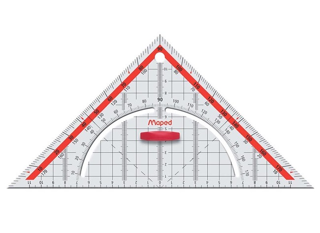 Règles - équerre - Maped - 26 cm - avec poignée - par pièce