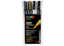 Stiften - verfstiften - Posca PC3M - set van 4 assorti