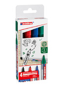 Stiften - whiteboard stiften - Edding 360  - rond - set van 4 assorti