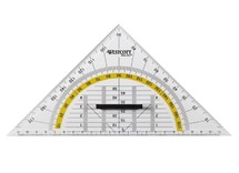 Latten - geodriehoek - Westcott - 22 cm - kunststof - met handvat - per stuk