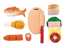 Voedingsset - imitatievoeding - lunchbox hout - per set