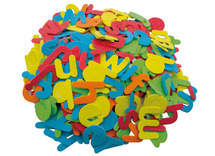 Stickers - foam - kleine letters - 5 cm - zelfklevend - set van 380 assorti