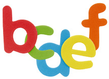Foam - stickers - kleine letters - 5 cm - zelfklevend - set van 380 assorti