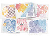 Krasplaten - Royclo - huisdieren - groot - set van 6 assorti