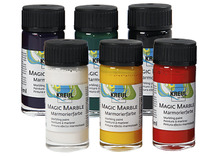 Verf - marmerverf - basiskleuren - set van 6 assorti