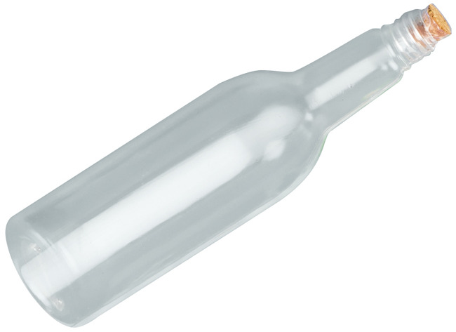 Flessen - transparant - decoratie - set van 4