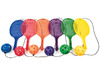 Balspellen - rackets met bal - elastobal - set van 6 assorti