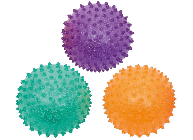 Bal - stekelbal - glitter - massagebal - set van 3