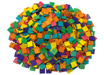 Vormen - vierkant - hout - 1,5 cm - set van 1000 assorti