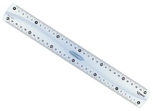 Latten - meetlat - Maped Classic - kunststof - 30 cm - met handvat - per stuk