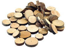 Schijven - hout - boomstam - midi - rond - 2,5 tot 5,5 cm diameter - zak van 1000 g