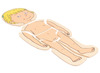 Lagenpuzzel - menselijk lichaam - anatomie - 5 lagen - hout - per stuk