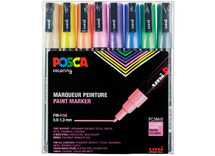 Stiften - verfstiften - Posca - PC3M - pastel - assortiment van 8