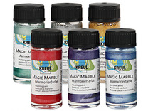 Verf - marmerverf - metallic kleuren - set van 6 assorti