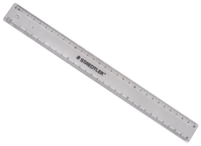 Lat - meetlat - Staedtler - kunststof - 30 cm - per stuk