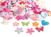 Figuren - vlinders, bloemen, hartjes, sterren - iriserend - set van 500 assorti