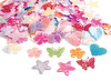 Decoratie - iriserende figuren - vlinders, bloemen, hartjes, sterren - set van 500 assorti