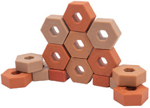 Bouwset - hexagon blokken - Guide Craft - Little Pavers - per set