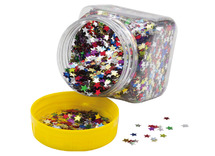 Pailletten - sterren - 6 mm - decoratie - set van 130 g assorti