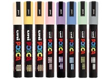 Stiften - verfstiften - Posca PC5M - pastel - set van 8 assorti
