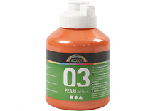 Verf - acrylverf - 500 ml - metallic - oranje - per stuk