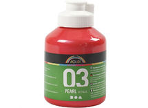 Verf - acrylverf - 500 ml - metallic - rood - per stuk
